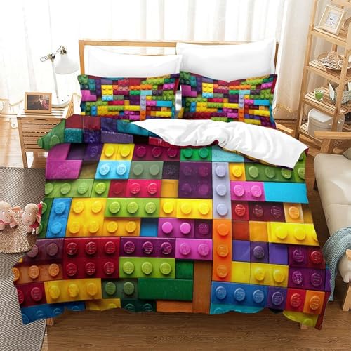 Housse de couette 3D facile à laver lit ado drap microfibre 260x220