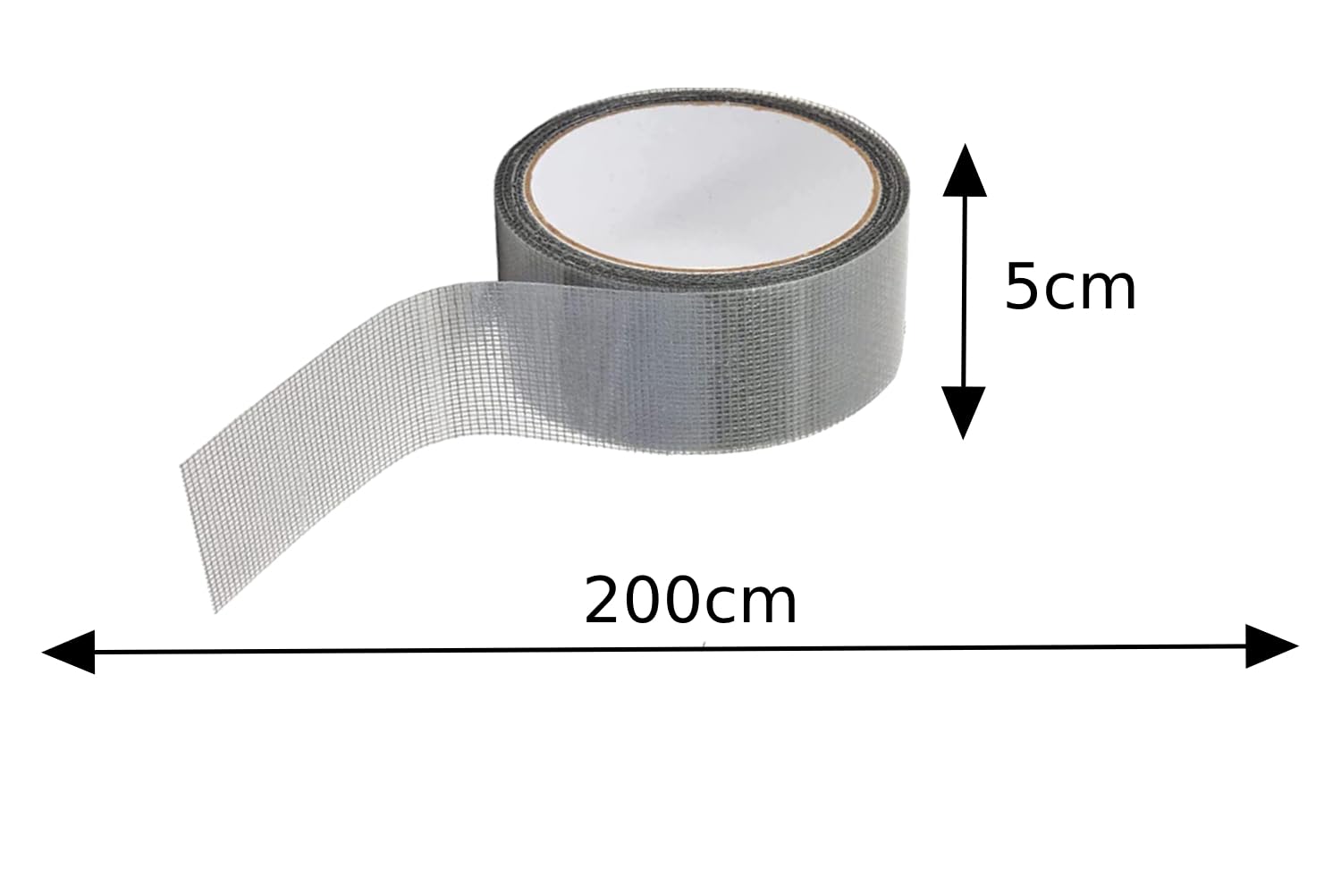 Nastro Adesivo Ripara Zanzariera 5x200 cm in Fibra di Vetro-Soluzione Pratica per la Riparazione di Zanzariere-Nastro Ripara Taglio Zanzariera-Nastro Riparazione Finestre e Porte