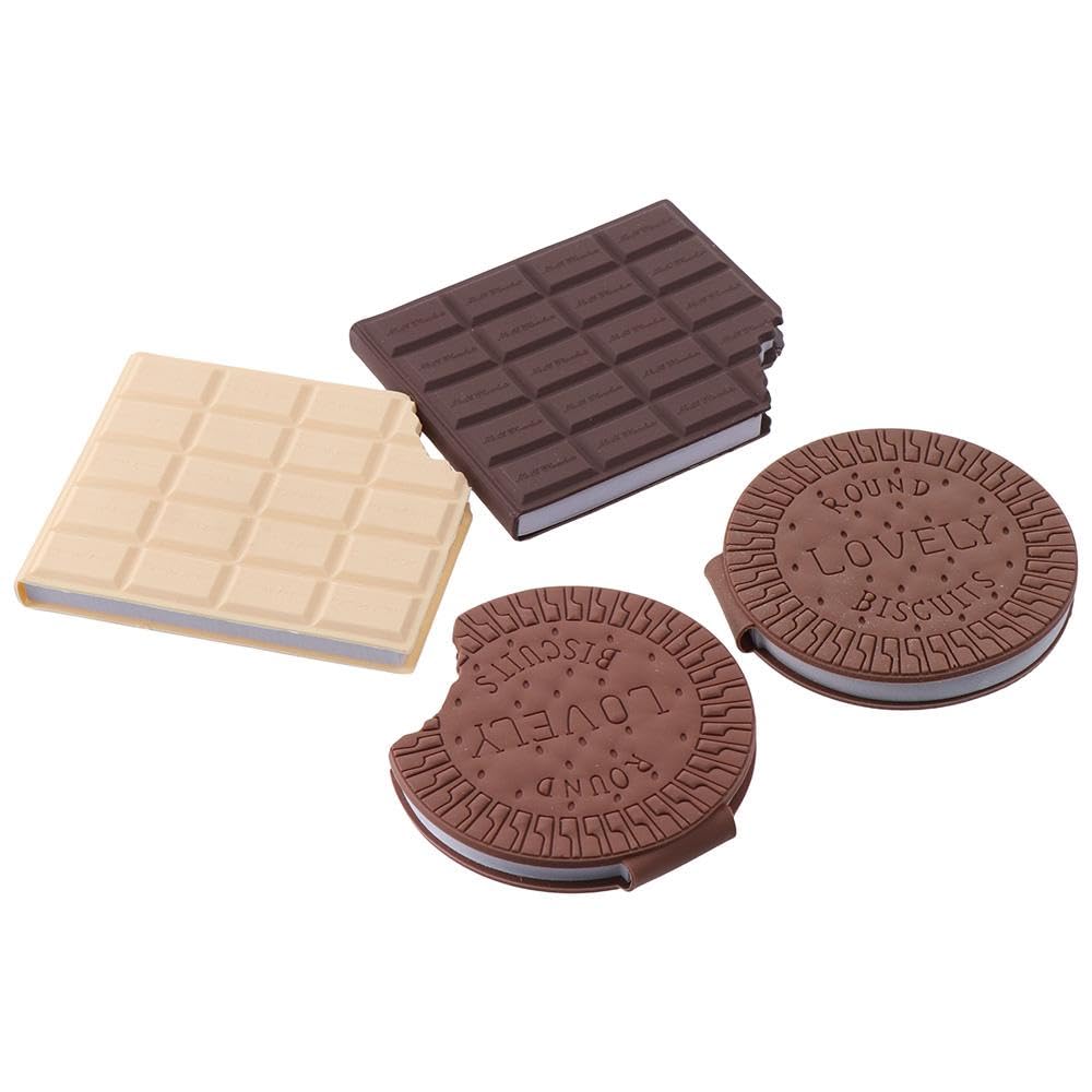 dohobby 4 Pieces Creative Chocolate Biscuit Memo Notebook Small Notebook Mini for Office Supplies, Traveler,Making List and Writing Personal Ideas
