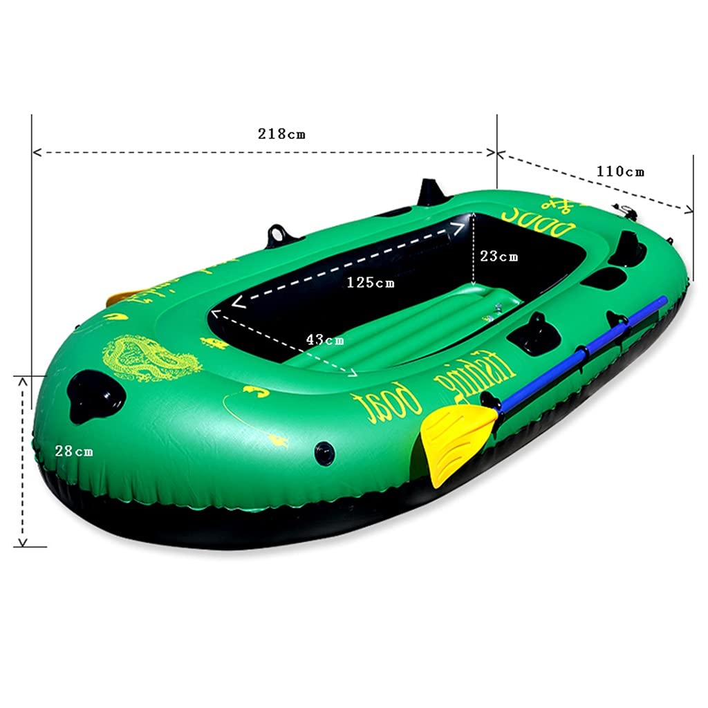 Kayak gonfiabile per adulti, barca da pesca portatile per 2 persone, canoa ispessita per sport all'aria aperta, gommone durevole per movimento e attività d'assalto