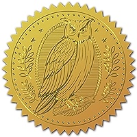 Craspire 100 Pieces Gold Foil Stickers, Embossed Certificate Seals, Self-Adhesive Stickers, Medal Decoration Stickers, Certification, Graduation, Corporate Notary Seal, Envelope (2 - View #10
