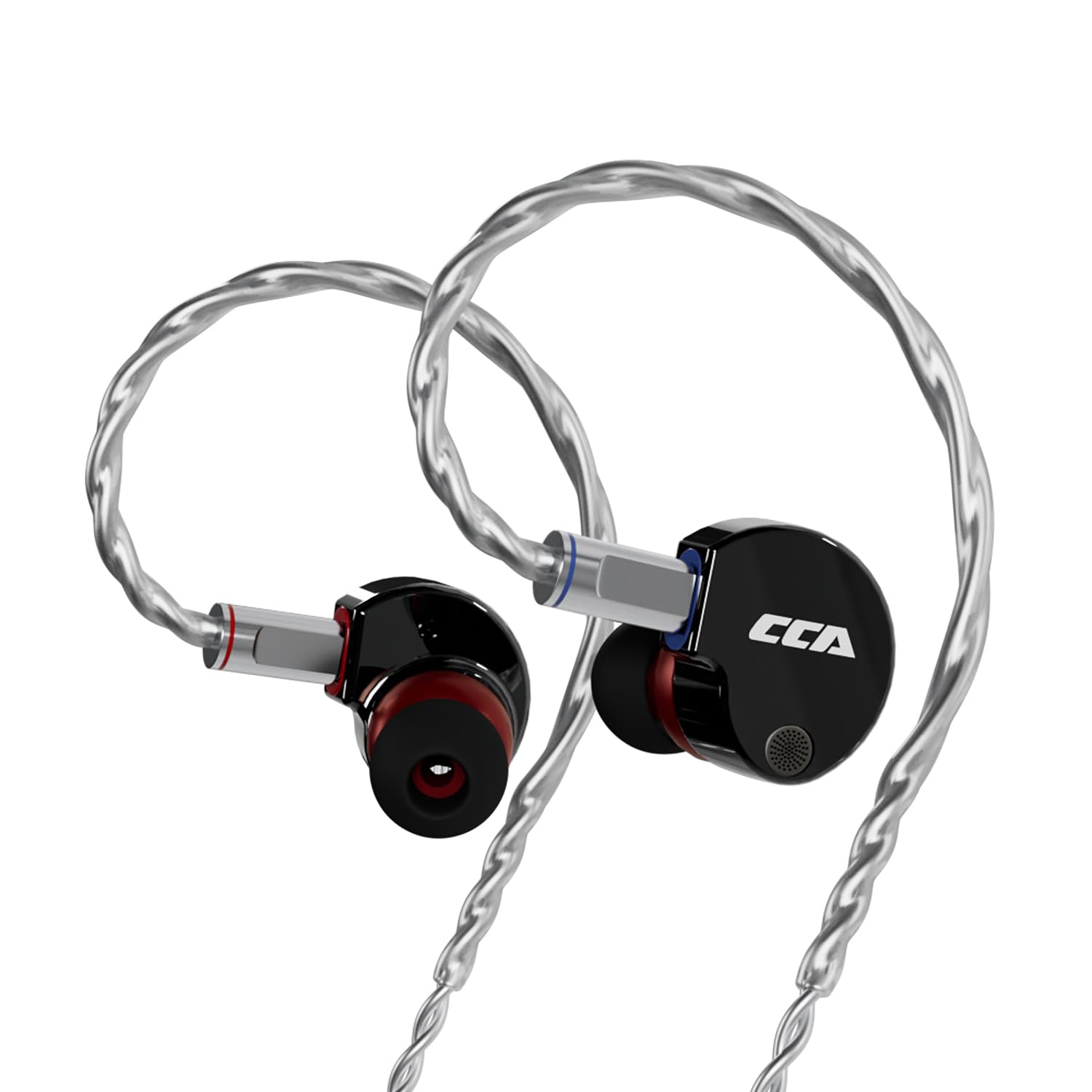 CCA Phoenix Écouteurs intra-auriculaires pour moniteur, pilote dynamique à double aimant IEM avec son HiFi clair et basses profondes, écouteurs de jeu professionnels entièrement en métal pour