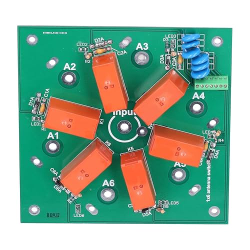 Interruptor de antena coaxial kit DIY 6:1 conmutador de 6 vías SO-239 1,8-60 MHz 2