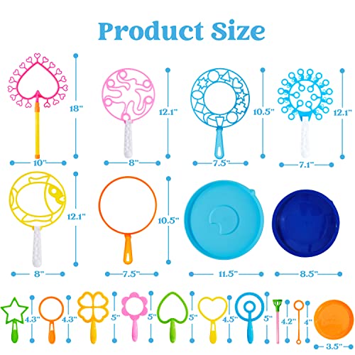 Sloosh 48 Pcs Big Bubble Wands Set, 18" Giant Bubble Maker With Tray Bulk, Large Bubble Wands For Kids Adults Gifts, Summer Outside Bubble Toys, Birthday Party Favors #TOP5