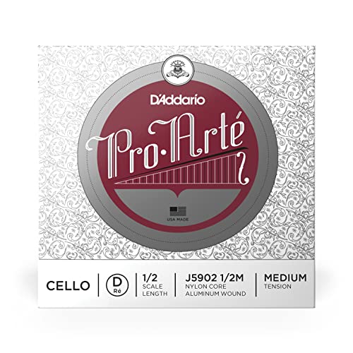 D'Addario ダダリオ チェロ用 バラ弦 Pro Arte D-String J5902 1/2M Medium Tension 【国内正規品】