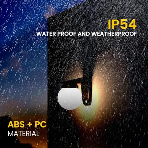 Image of hardoll Solar Wall Light Outdoor Waterproof 6 LED Solar Lights for Garden, Home & Decoration Lamp for Home Exterior (Warm White,Pack of 2)