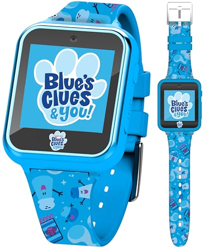 Image of Blue's Clues & You! Kids Smart Watch - Interactive Touchscreen with Games, Selfie Camera, Step Tracker, Alarm, and Printed Silicone Strap - Fits Wrists 5.5 inch to 8.0 inch