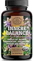 INNERE BALANCE® Passionsblume Johanniskraut Baldrian Hochdosiert -WICHTIG: Laborgeprüfter Markenkomplex mit Hypericin, Hyperforin, Folsäure +Vitamin B12 120 Kapseln DE SCHEUNENGUT®
