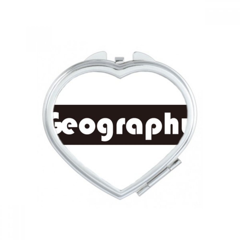 Miroir de poche à motif cœur noir le cadeau mignon parfait pour anniversaire et fêtes