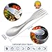 TiTo Titanium Spork 2-in-1 Spoon,Fork and Knife Lightweight Camping Utensil,Eco-Friendly Flatware for Outdoor Traveling,Hiking,Backpacking and Picnics with Cloth Case (Round,1 Pack)