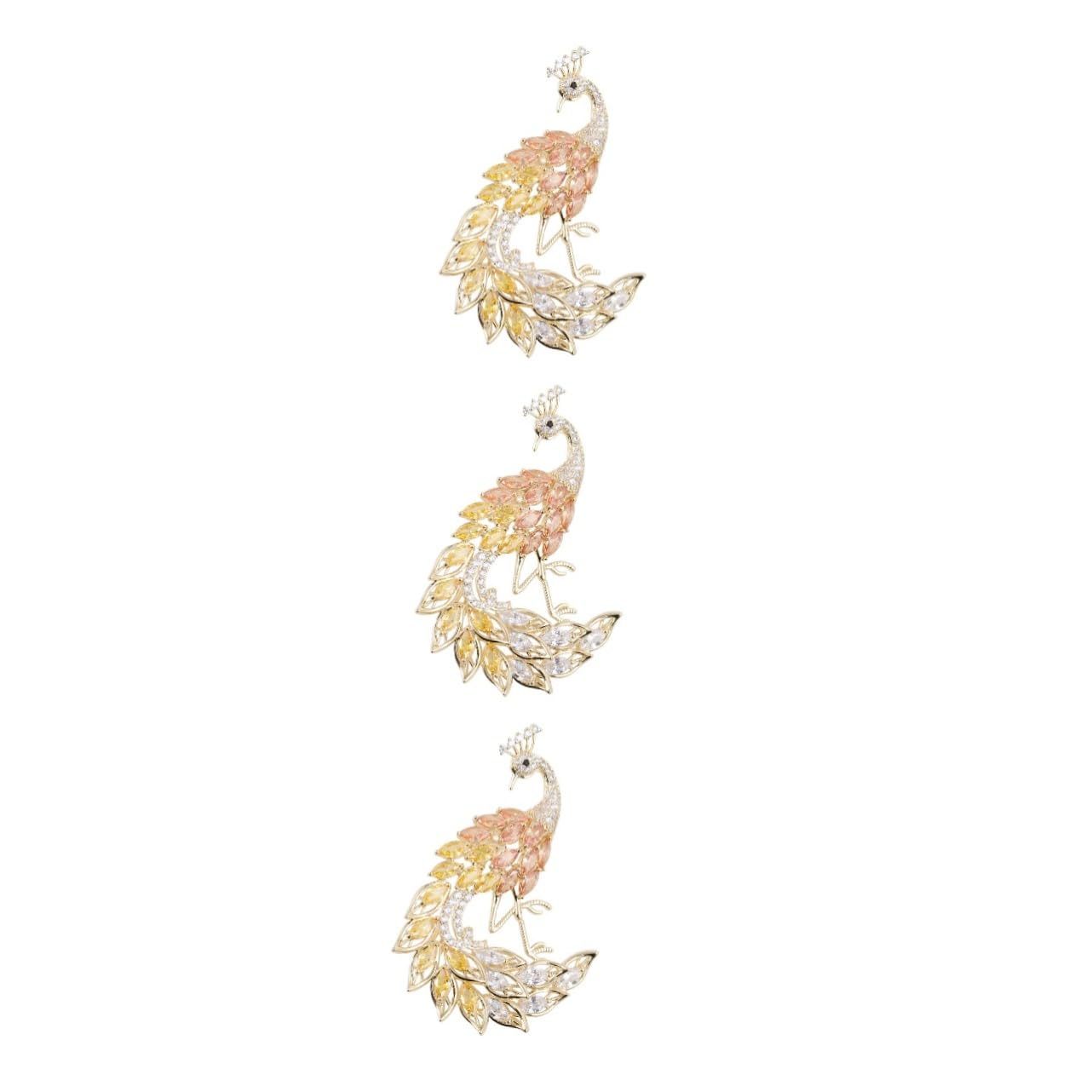 3stücke Premium Frauen Brosche Mit Buntem Kristallstein Kreative Anstecknadel Für Hochzeiten Partys Und Besondere Anlässe Eleganter Schmuck Für Damen