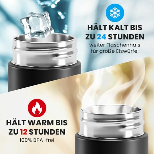 Thermobecher 500 ml von Wilford & Sons mit Teesieb und Fruchteinlage