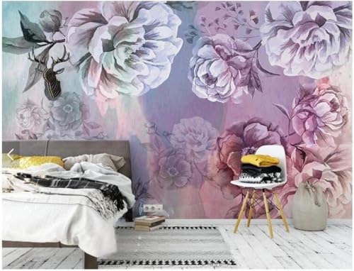 Tzxztt Sencillo Dibujado A Mano Retro Flores Arte Moderno Papel Pintado 3D Seda Texturizada Primera Calidad Neutros Material Ideal Para SalóN Dormitorio-200cm×140cm