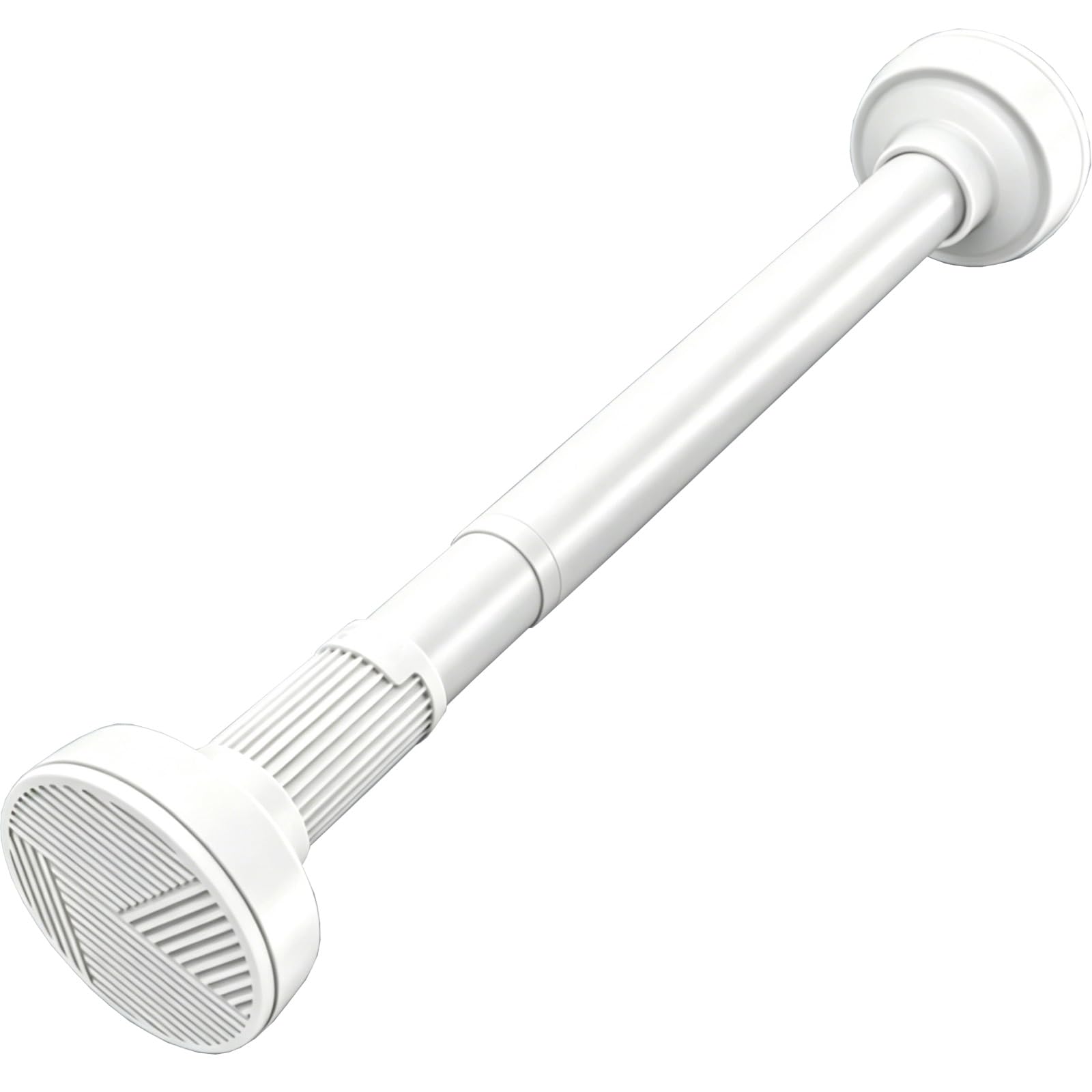 Adjustable Spring Tension Curtain Rod, Stainless Steel Anti Slip Shower Curtain Rod for Windows Bathroom Shower, 14" to 193", No Drill(White,100-170cm/39-67in)