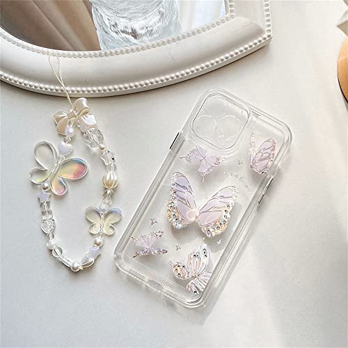 Coque iPhone 15 chaîne papillon évite les chutes de téléphone - 4