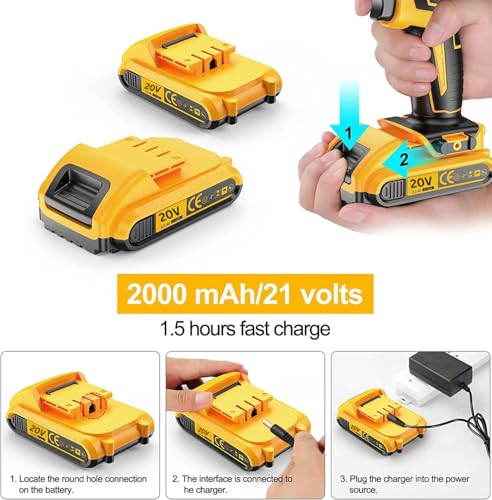 Image of MAF PRO 20V Brushless Copper Motor Cordless Drill Machine | BIS Approved, 2 Battery 5.0Ah Capacity, Heavy Duty, Wall Drilling