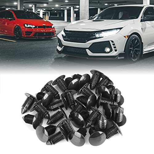 Clips para parachoques GM de 10mm: remaches plásticos y pernos retenedores de defensa negros 2