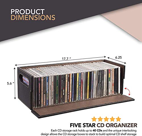 Stock Your Home 991601072 Cd Storage Box, Organizer Shelf thumb #1