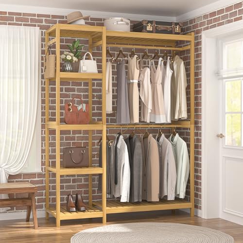 Homykic Bamboo Clothes Rack Garment Rack For Hanging Clothes thumb #6