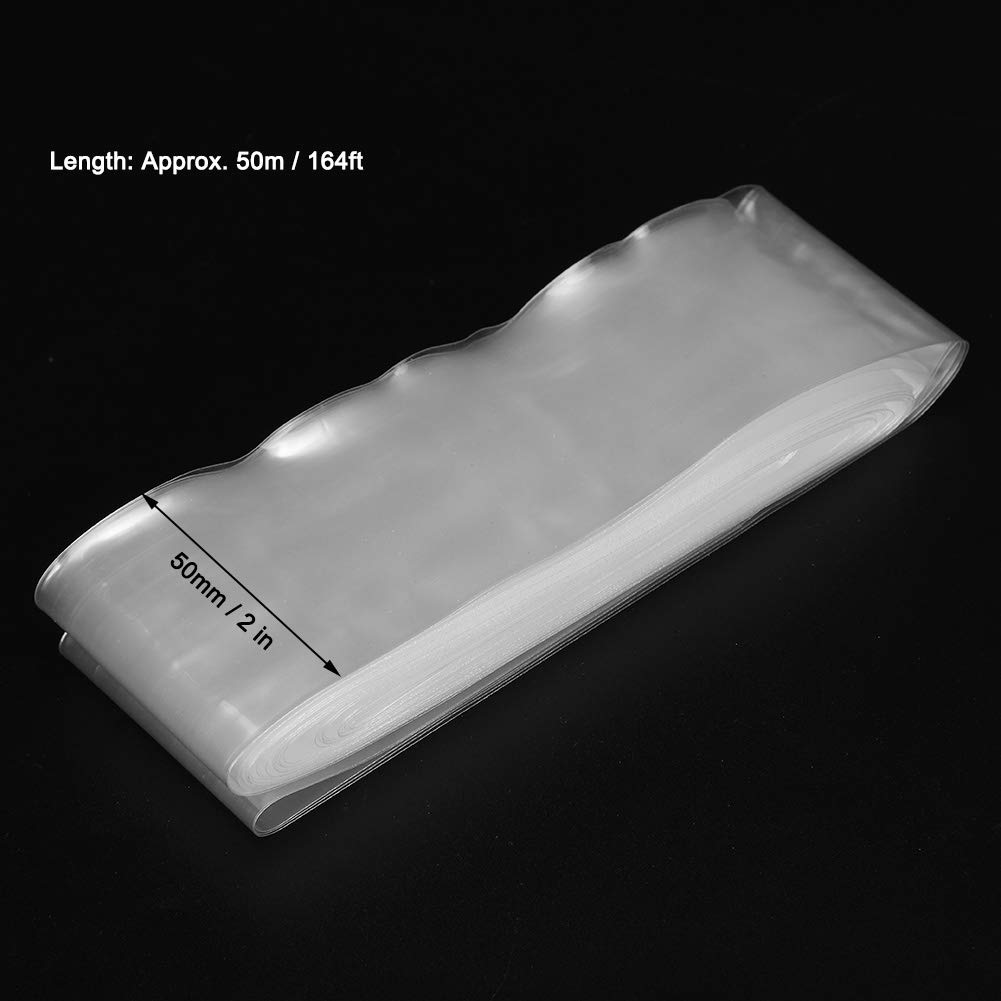 Multi‑purpose Food Grade Plastic Transparent Inedible Sausage Ham Sausage Hot Dog Casing Shell Flat Diameter 50mm for Making Sausage