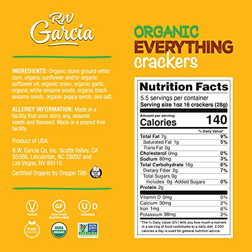 RW Garcia Organic Everything Crackers, Gluten Free, 5.5oz boxes, 6 pack - image 3