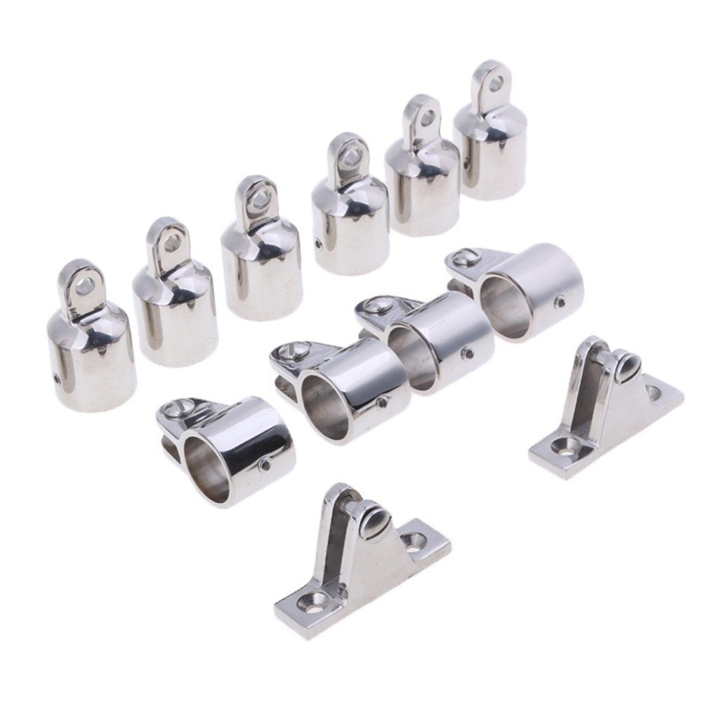 12pcs 22mm Barca Raccordi Hardware per 3-Bow Marine Boat 316 Acciaio Inox