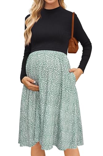 OUGES Women 2024 Fall Business Dress Maternity Clothes Work Teacher Church Modest Casual Outfits...