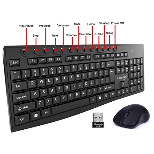 Wireless Multimedia Keyboard and Mouse Combo Quantum QHM9600 for Laptop