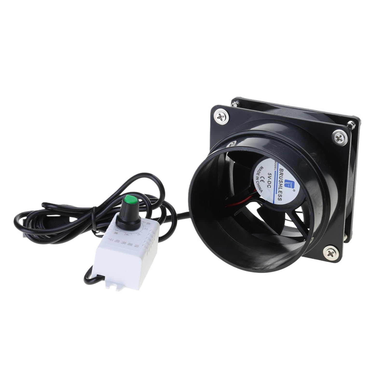 USB Powered Ventilation Fan - Adjustable Speed Extractor Fan for Kitchen, Bathroom & Workshop | Compact Air Vent Blower for Window, Toilet & Electronics Repair | Quiet Duct Cooling Fan
