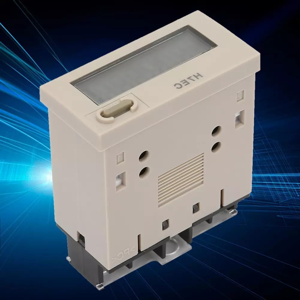 Zilimontt Digitaler elektrischer Totalisator H7EC NV mit LCD-Display für genaue Zählung in verschiedenen Gleichspannungseinstellungen, elektronischer Zähler AC 3–36 V, digital, elektrisch