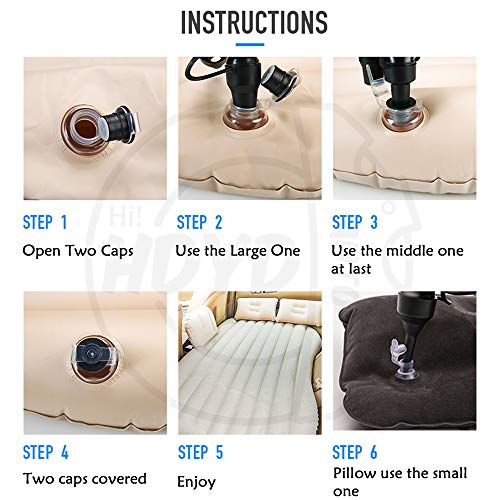Colchão de ar para assento traseiro How Do You Do Carro Cama inflável Viagem Portátil Universal SUV