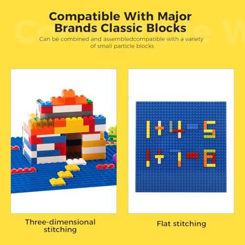 Image of Classic Baseplates Building Plates-10 inch x 10 inch Building Boards,100% Compatible with All Major Brands and Activity Table, Creative Platforms Mats for Toy Bricks (Green Blue Gray Black, 4 Pack)