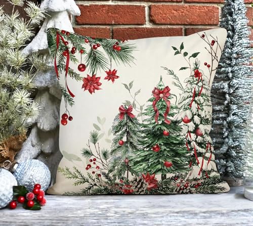 4TH-Emotion-Christmas-Trees-Pillow-Covers-18×18-Inch-Set-of-2-Xmas-Farmhouse-Decorations-Winter-Holiday-Decor-Throw-Cushion-Case-for-Home-Couch-S24C37 4TH Emotion Christmas Trees Pillow Covers 18×18 Inch Set of 2 Xmas Farmhouse Decorations Winter Holiday Decor Throw Cushion Case for Home Couch S24C37