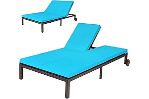 Tangkula Funny Sunny Double Chaise Lounger