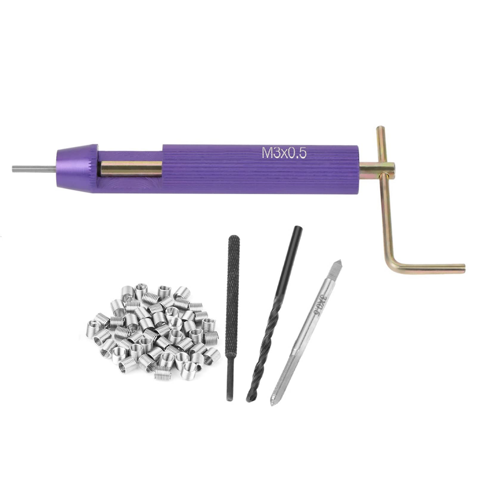 Kit Inserti Elicoidali Filettati M3 Helicoil Kit M3 Kit di Riparazione Filettature Inserti in Acciaio Inossidabile per Parti Che Richiedono Una Rimozione Frequente (confezione da 50)