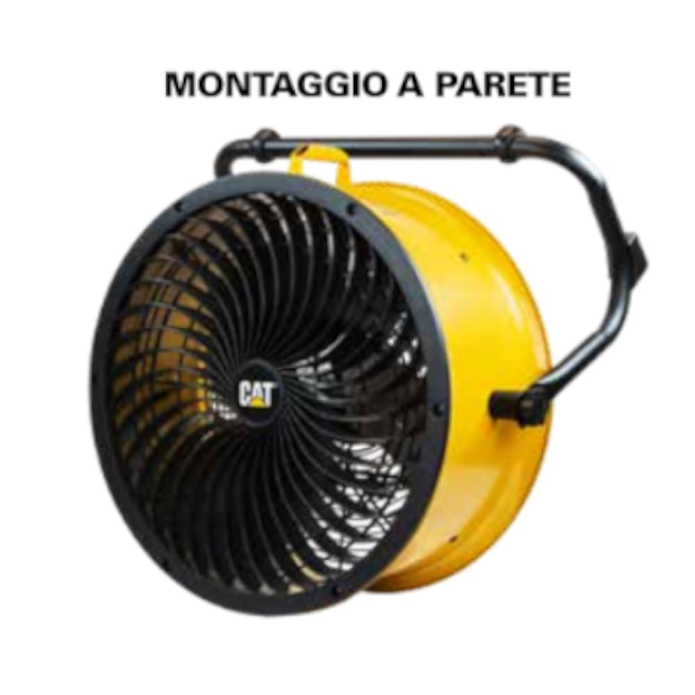 CAT Ventilatore da Pavimento HVD18AC CT003 Ø 45 cm 170W 4 Velocità Montaggio a Parete Cavo 2 m Ventilatore Industriale ad Alta Potenza per Casa Officina Magazzino