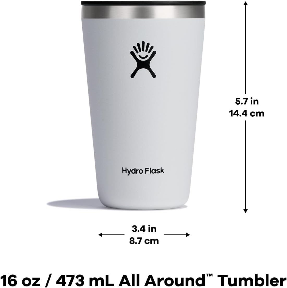 Hydro Flask 16 Oz All Around Tumbler Press-In Lid Oat - Image 2