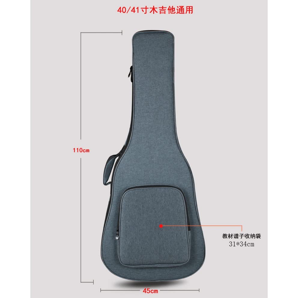 n/A Cas de Guitare Universel 40/41 Pouces Guitare Acoustique Épaissie Double bandoulière Épaissie Guitare Sac Soft Sac à… - Les Beatles, Paul McCartney, John Lennon, RIngo Starr, George Harrison n/A Cas de Guitare Universel 40/41 Pouces Guitare Acoustique Épaissie Double bandoulière Épaissie Guitare Sac Soft Sac à… – Image 3