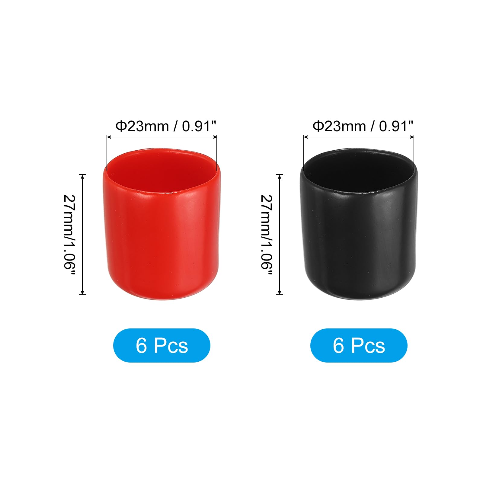 PATIKIL 23 mm Round Rubber End Caps - Image 2