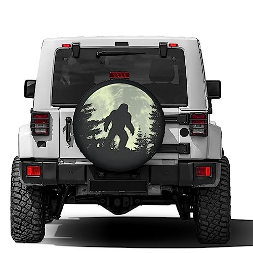 Image of Full Moon Spare Tire Cover Dust-Proof Wheel Tire Cover Fit Trailer, RV, SUV and Many Vehicle 16 Inch