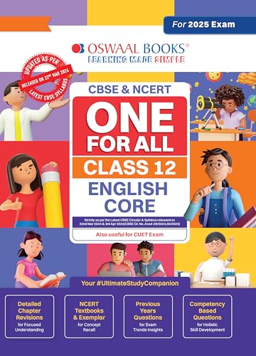 Oswaal CBSE & NCERT One For All | Class 12 English Core For 2025 ...