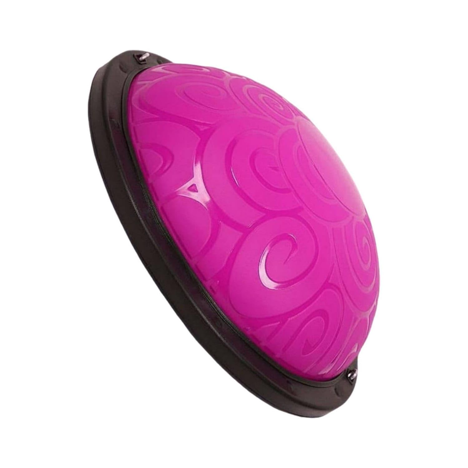 Stable Base Fitness Half Ball with Resistance Bands Full shape Workout Fitness Half Ball Anti-Slip Surface Balance Dome Portable for Women, Beginners, Gym, Rose Red-image-33