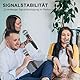HOSPAOP Mikrofon Kabellos, Dual Funkmikrofon Wireless Microphone Set mit Wiederaufladbarem Empfänger, UHF Drahtloses Mikrofon für Karaoke, Hochzeit, Party, Vortrag, Gesang