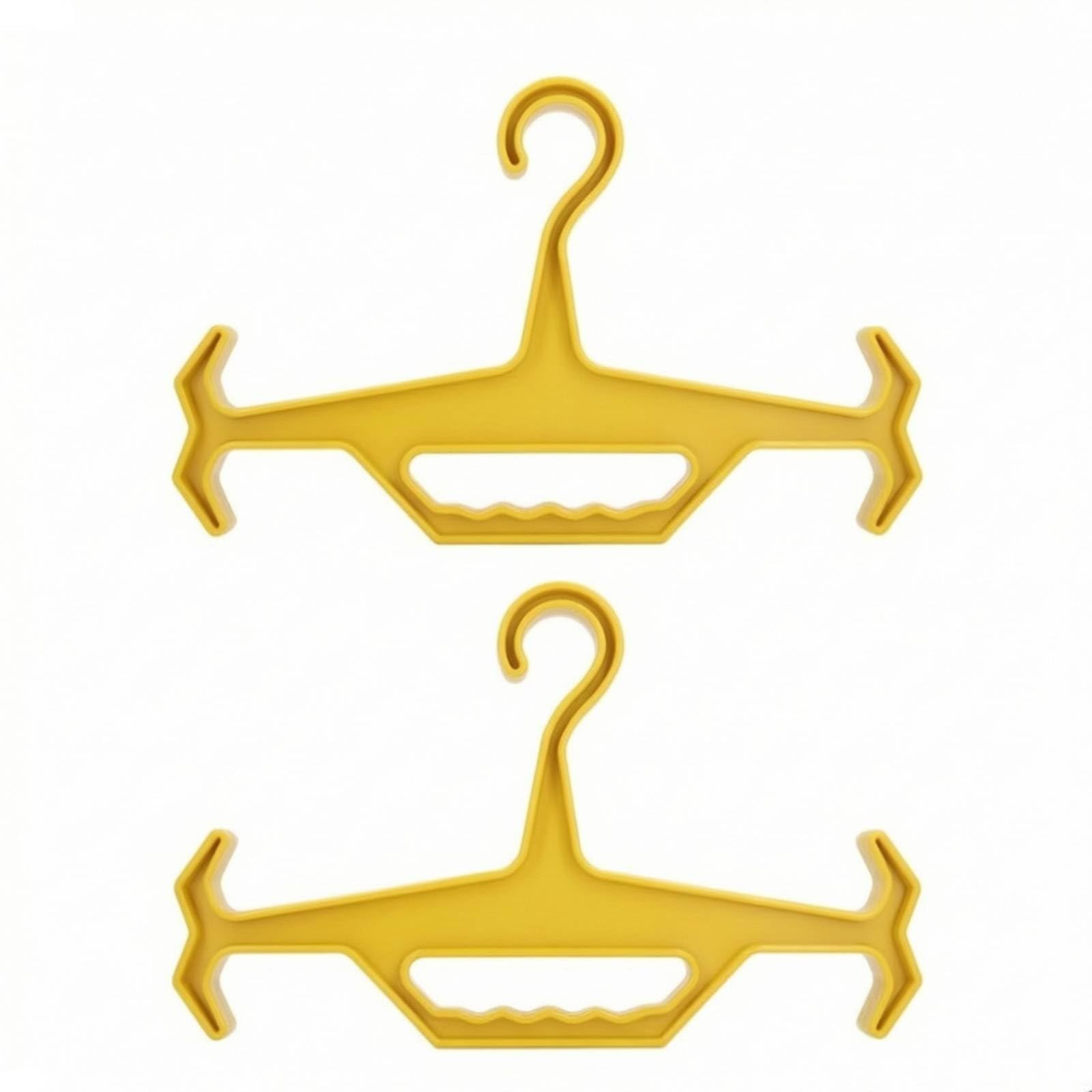 2 Pezzi Gruccia con Ganci Curvi, Giallo, Taglia Unica