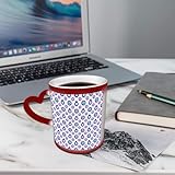 AELKSP Kaffeetassen – Farbwechseltasse, Magic Mug,Thermobeschichtung, 335ml, Keramik - Geschenkidee Männer, Frauen,Böser Blick, symmetrisches Muster Figuren aller sehenden Augen Abergläubische ethnisc