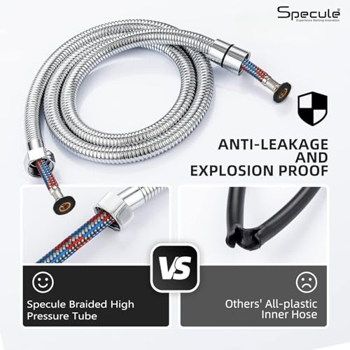 Image of PL-01 1 Meter SS-304 Grade High-Pressure Shower Hose Pipe | Flexible Jet Spray Tube for Health Faucet & Hand Shower | Rust-Resistant Chrome Finish | Leak-Proof & Durable Design