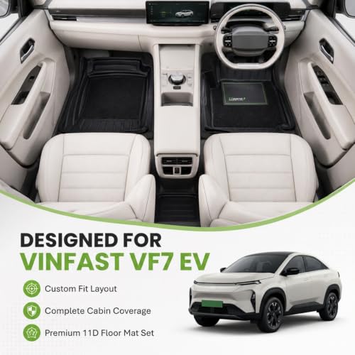 Image of EV MASTER 11D Car Floor Mats for Vinfast VF 7 Hybrid (2026 Onwards) Complete Set | All Weather | Anti-Slip | Luxury Premium Car Mat | Full Coverage | Custom Fitted Car Foot Mats
