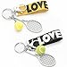 2 pezzi di mini racchetta da tennis portachiavi racchetta da tennis in metallo mini racchetta da tennis con chiusura a moschettone, adatta per portachiavi auto, regali sportivi