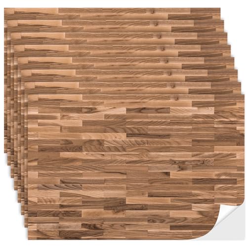 Flutesan 12 Pcs Miniature Dollhouse Wallpaper and Flooring Peel and Stick Mini DIY Self Adhesive Dollhouse Accessories 8.27 x 11.69 Inch (Classic Style)