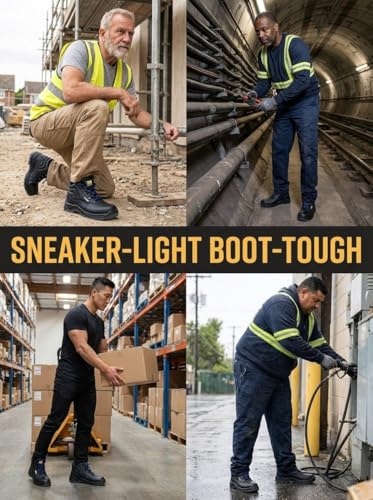 Image of Boots Unionshoes - Composite Safety Toe - Breathable and Light Weight - Utility Boots for Construction and Warehouse